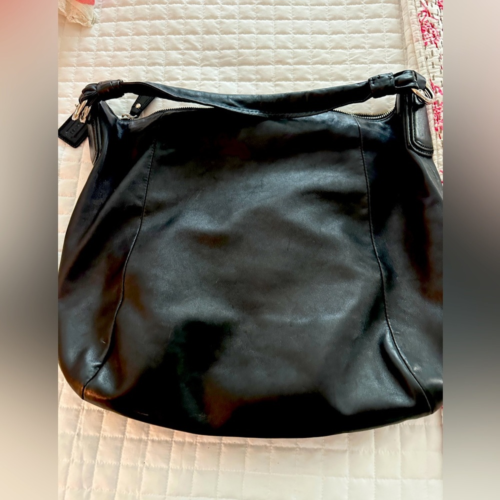 Black Leather Coach Bag - Picture 3 of 10